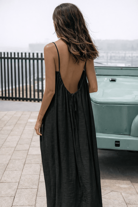 Everyday Casual Backless Maxi Dress Essential